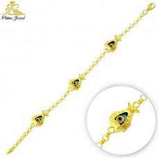 Gümüş Nazar Boncuklu  Bilezik/Bileklik     